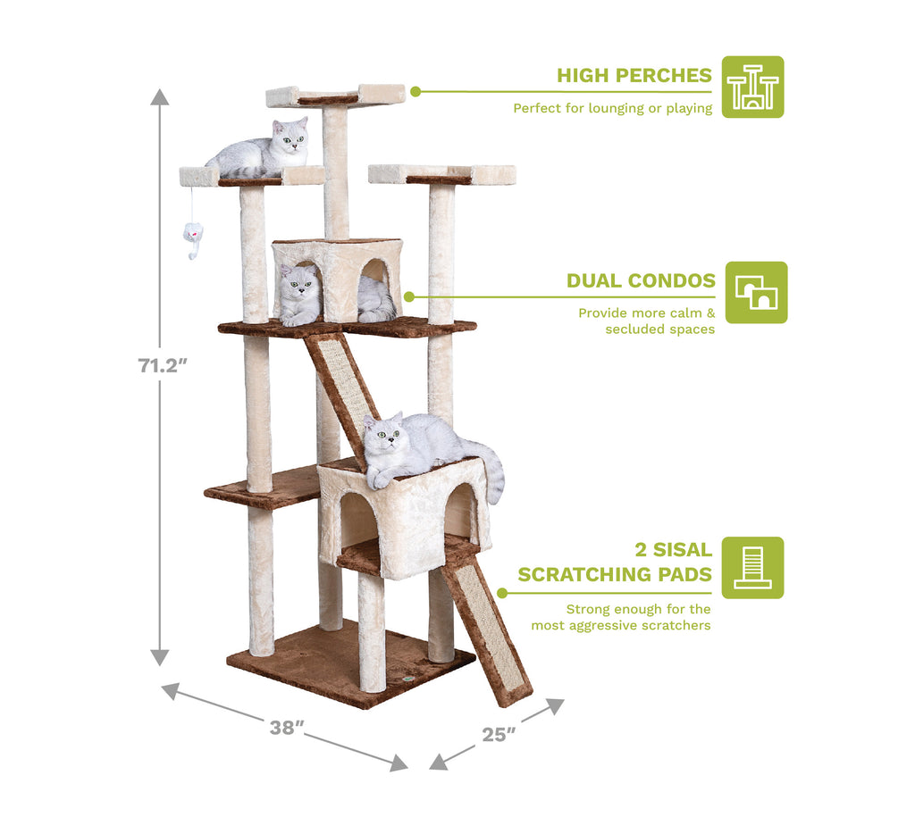 71” Kitten Cat Tree [*] – Go Pet Club