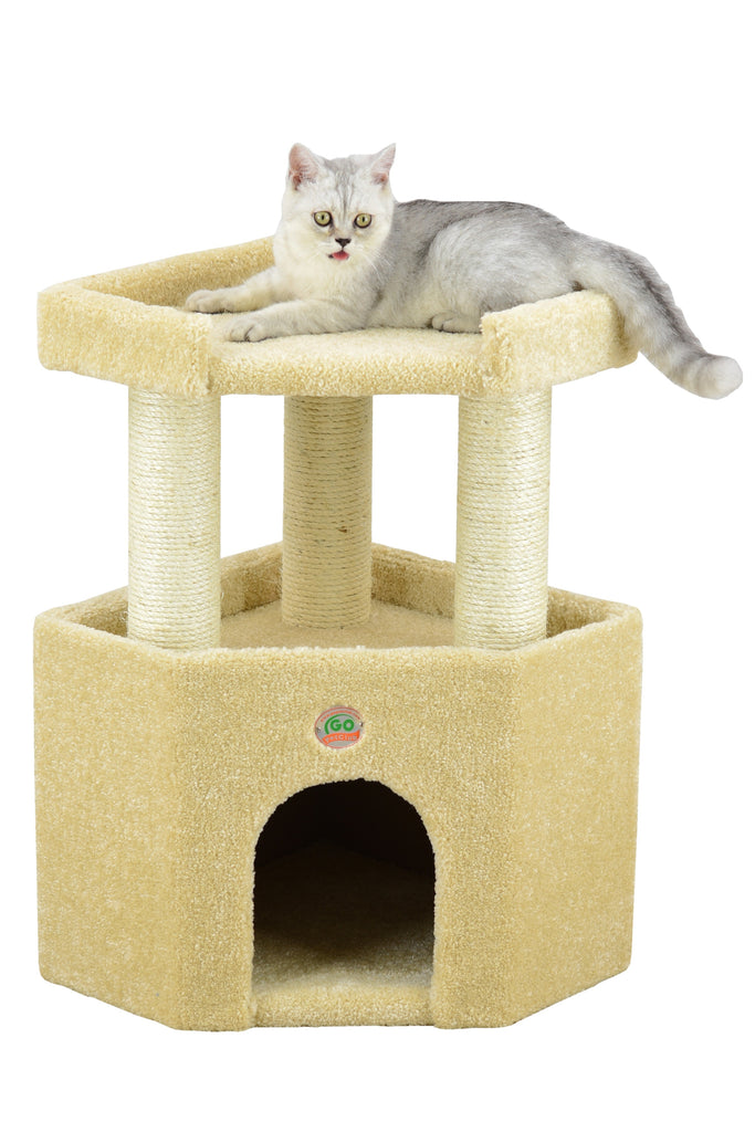 27” Premium Carpeted Cat Tree [LP-813]