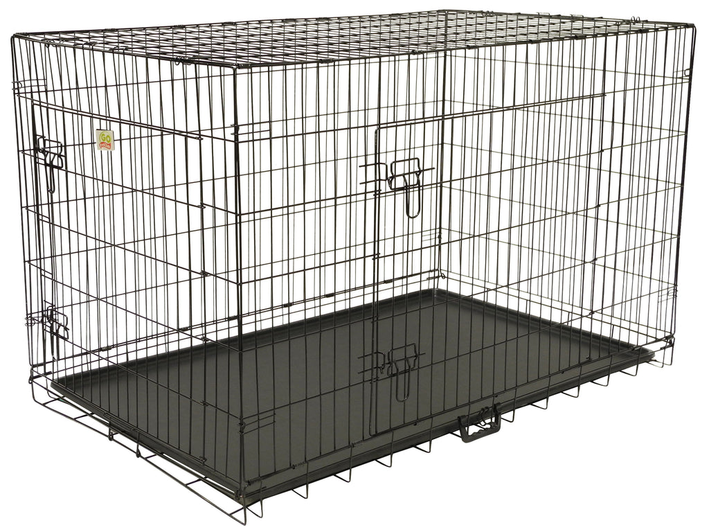 2 Doors Metal Dog Crate with Divider (Available in 24" to 54") [*]