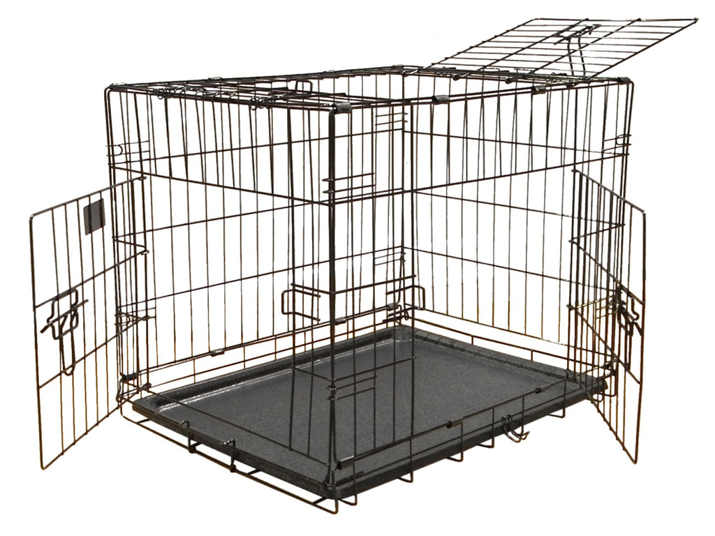 3 Door Metal Dog Crate with Divider (Available in 24" to 48") [*]